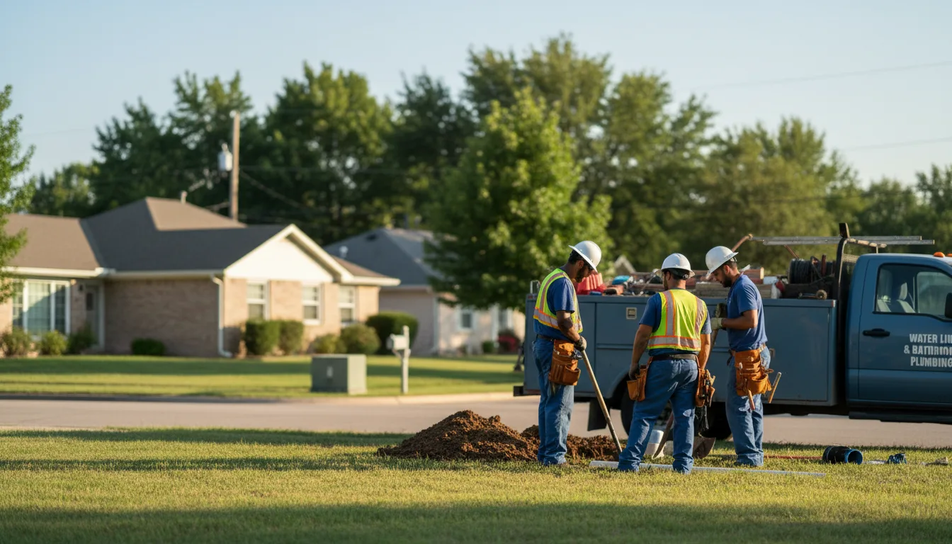 Residential water line and bathroom plumbing service in Salem, KY